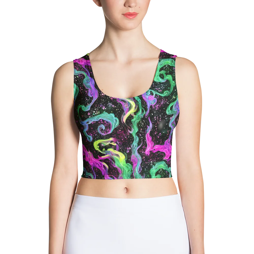 Fluid Afterglow on Crop Top — Front