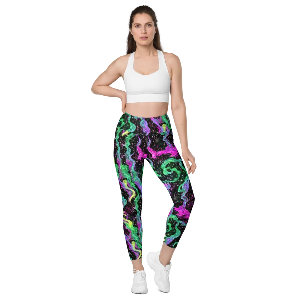 Fluid Afterglow on Leggings with Pockets — Front
