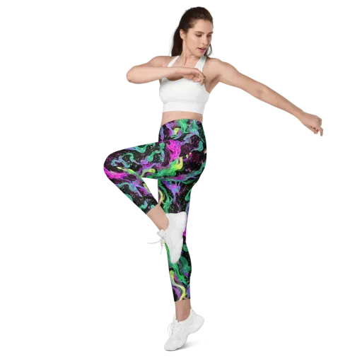 Fluid Afterglow on a Leggings with Pockets