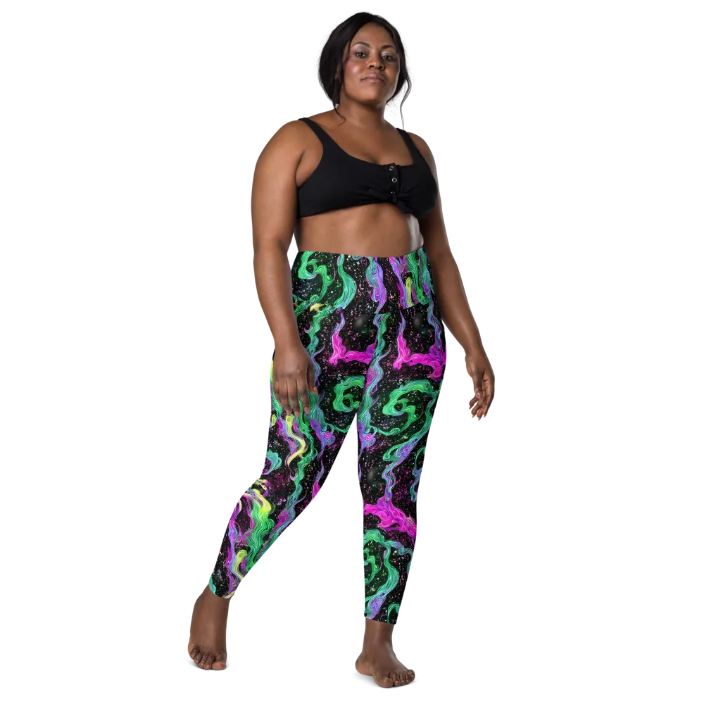Fluid Afterglow on Leggings with Pockets — Front