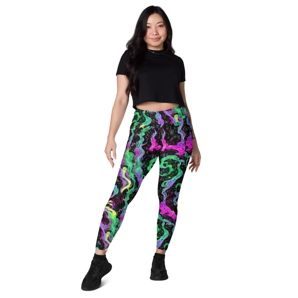Fluid Afterglow on Leggings with Pockets — Front