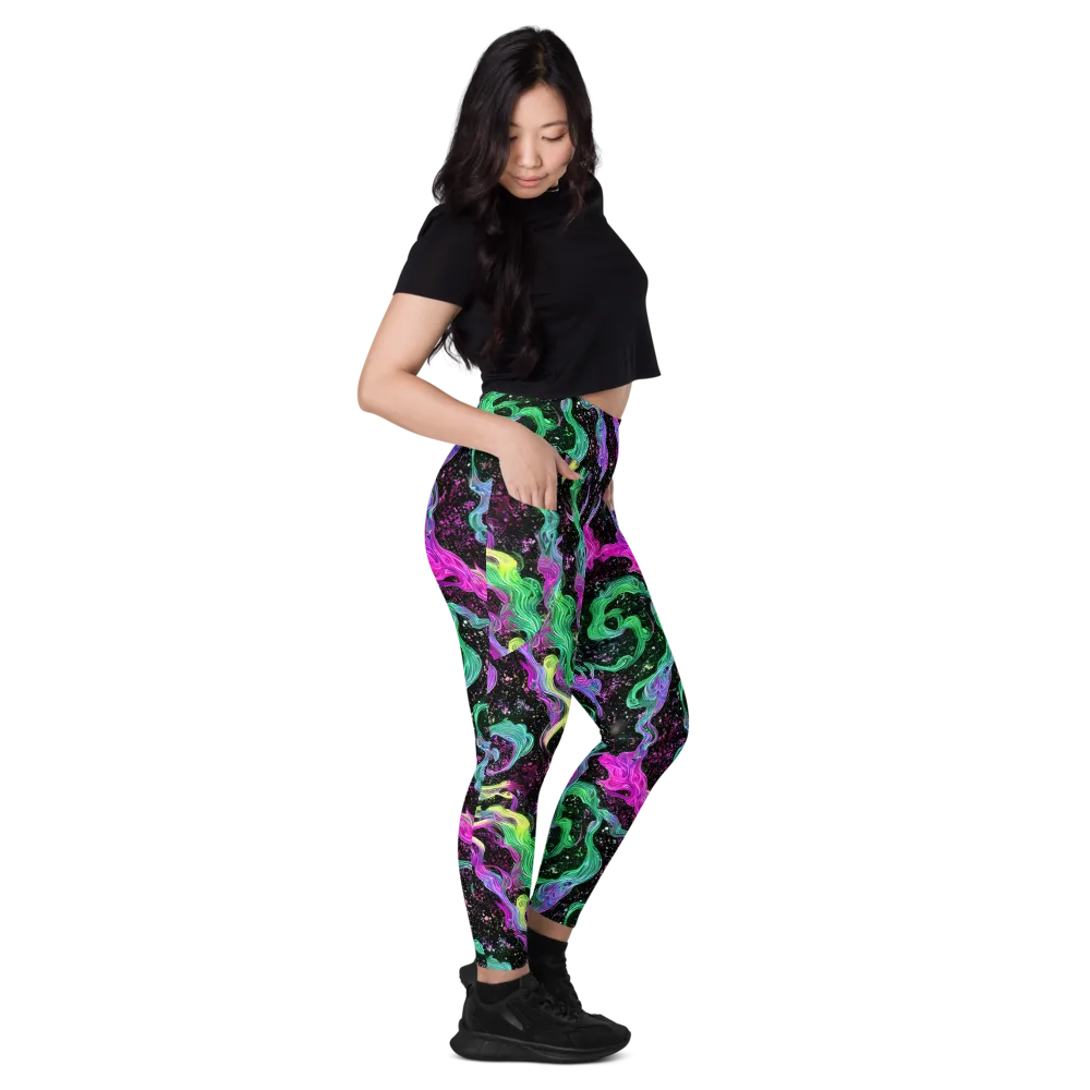 Fluid Afterglow on Leggings with Pockets — Right
