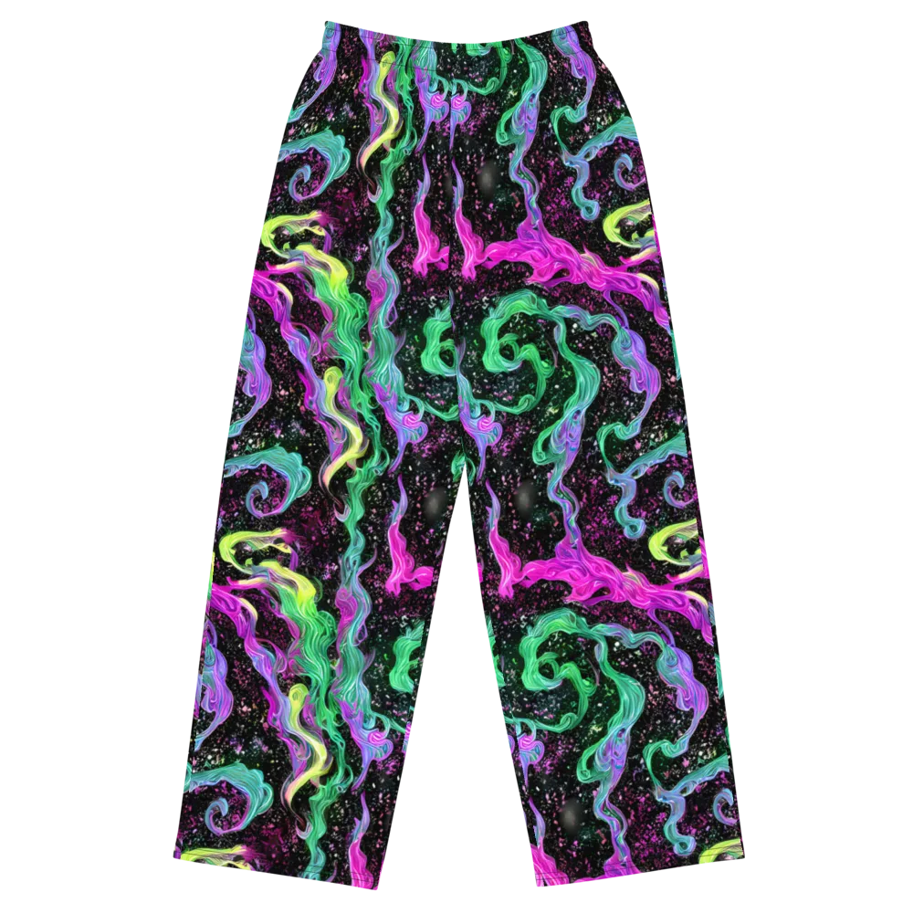 Fluid Afterglow on Wide-Leg Pants — Front
