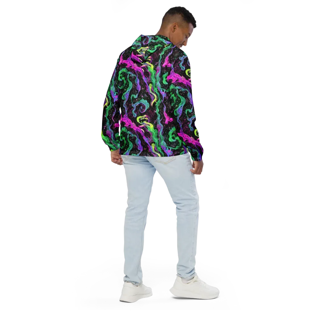 Fluid Afterglow on Men's Windbreaker — Back