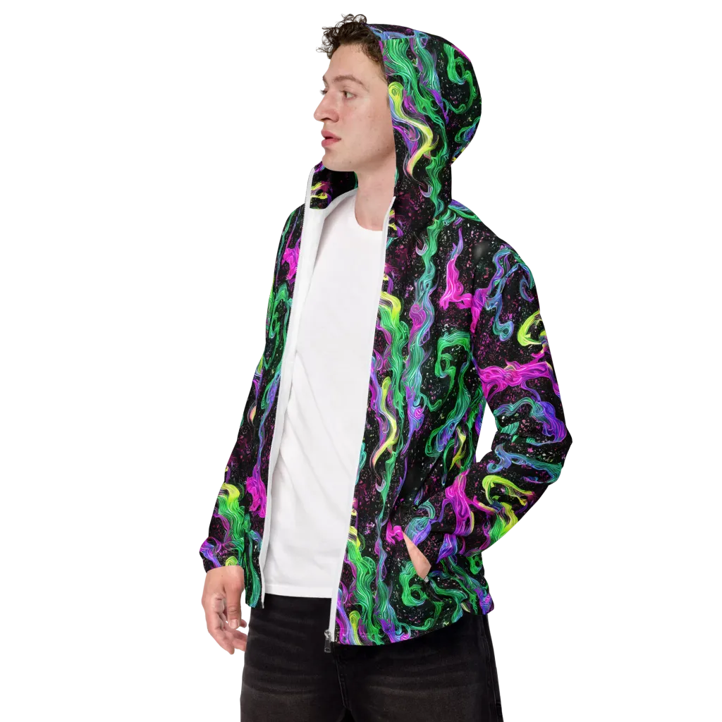 Fluid Afterglow on Men's Windbreaker — Left Front