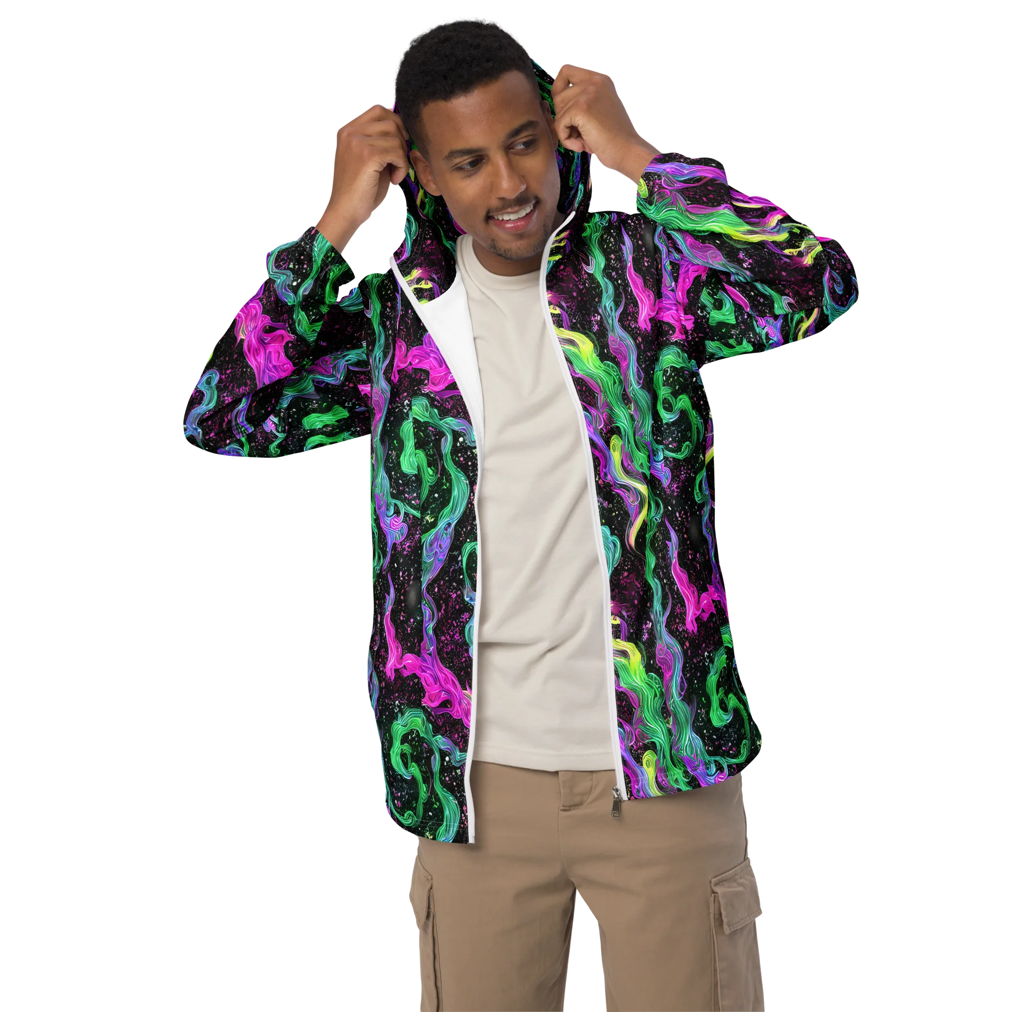 Fluid Afterglow on Men's Windbreaker — Front