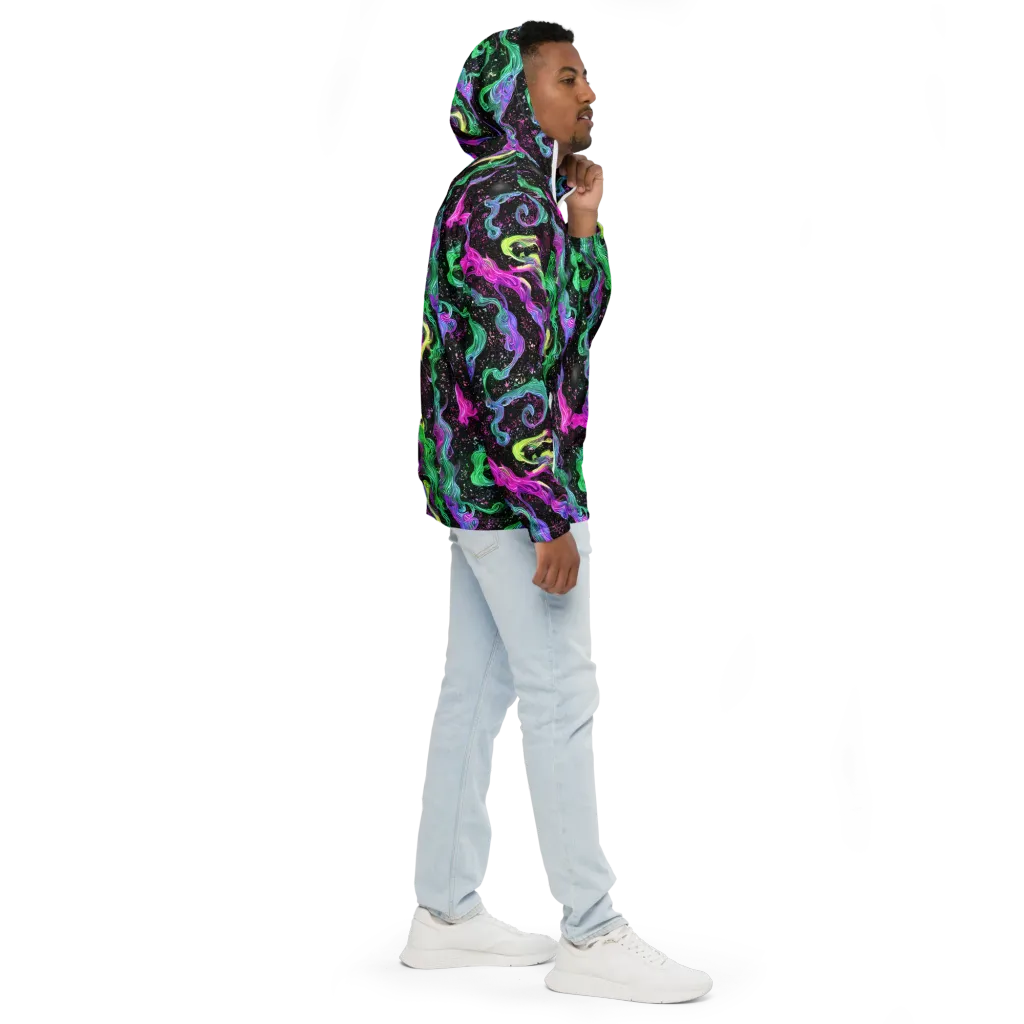 Fluid Afterglow on Men's Windbreaker — Right