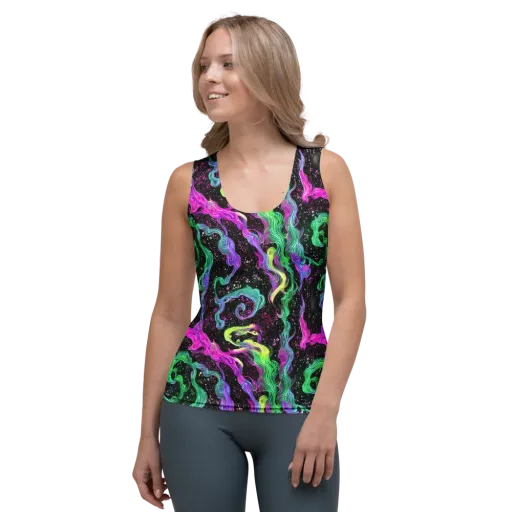Fluid Afterglow on a Women's Tank Top