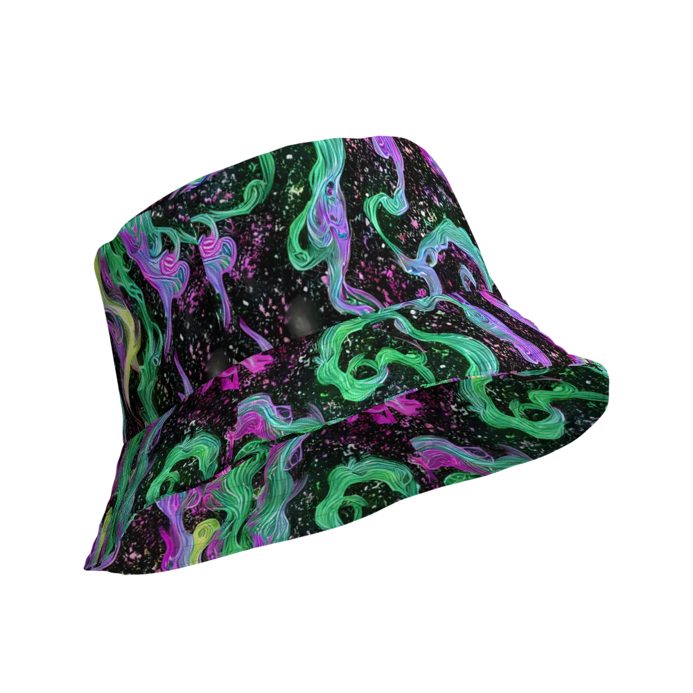 Fluid Afterglow on Reversible Bucket Hat — Product details Outside