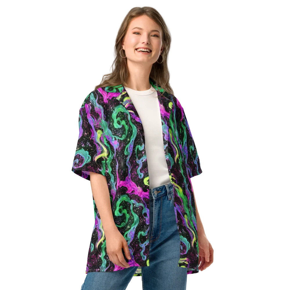 Fluid Afterglow on Button Shirt — Front
