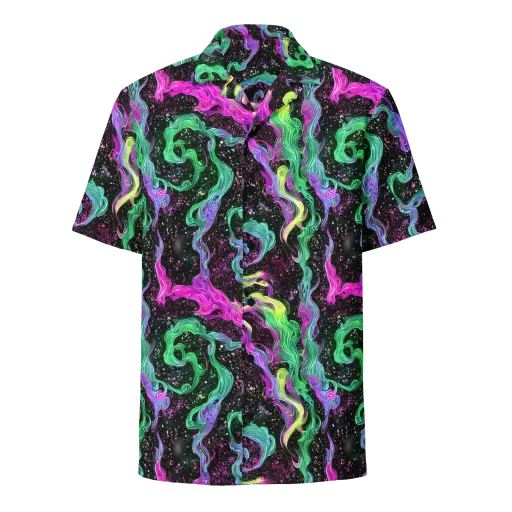 Fluid Afterglow on a Button Shirt