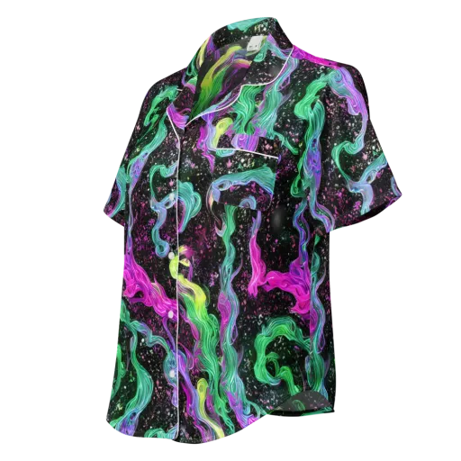 Fluid Afterglow on a Women's Short Sleeve Pajama Top