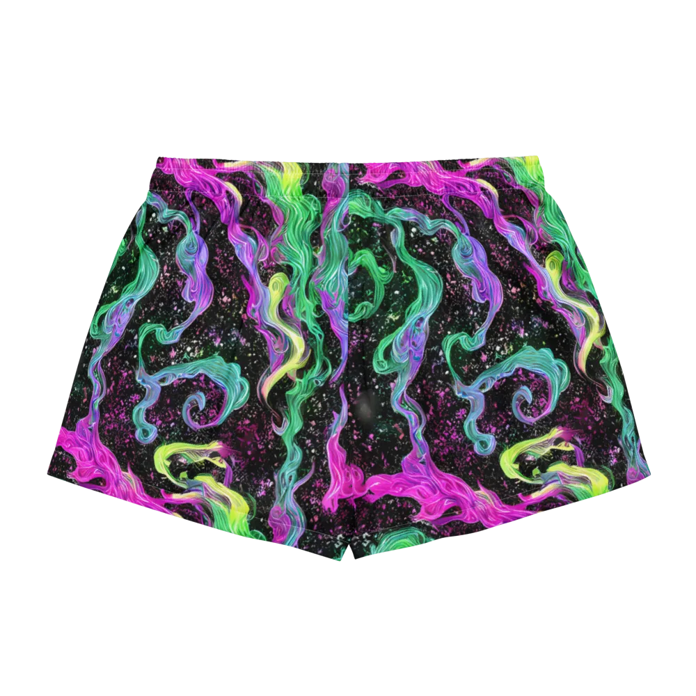 Fluid Afterglow on Women's Pajama Shorts — Back