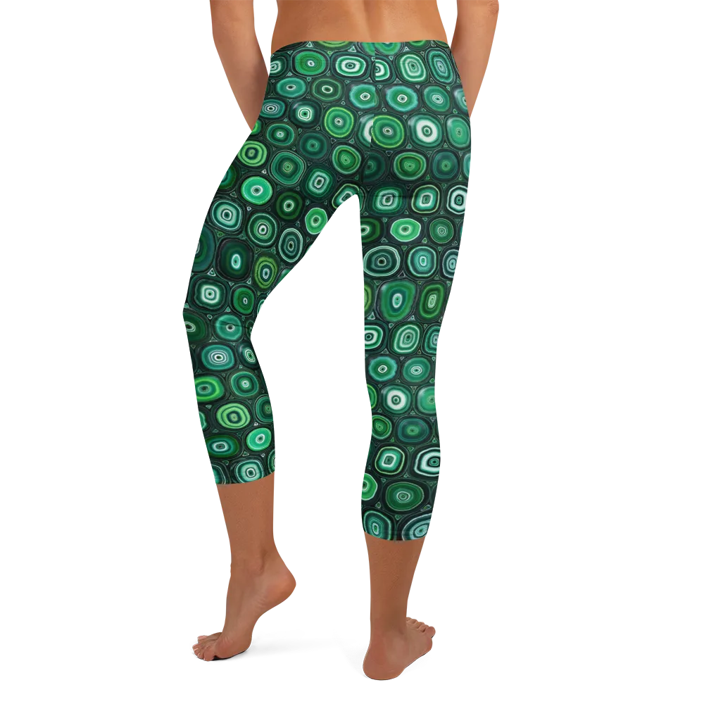 Verdant Orbit on Capri Leggings — Back