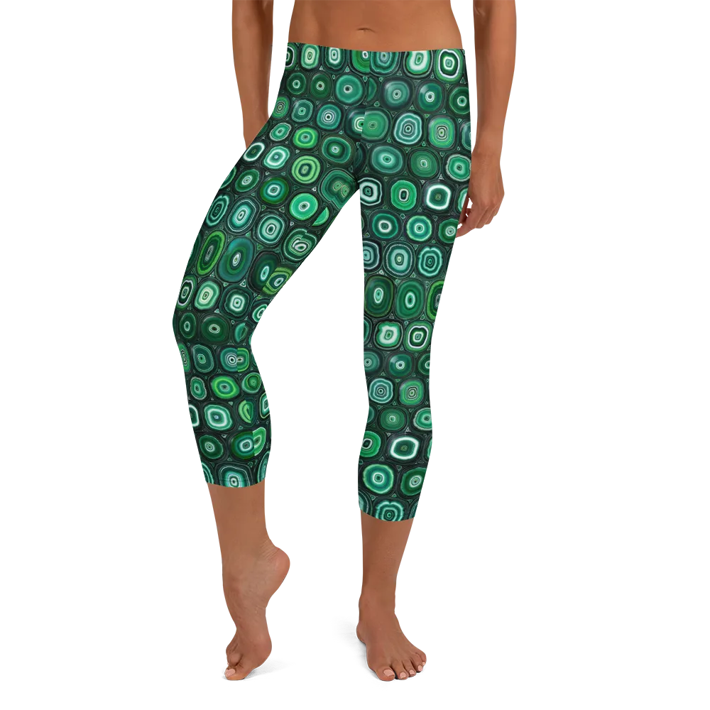 Verdant Orbit on Capri Leggings — Front