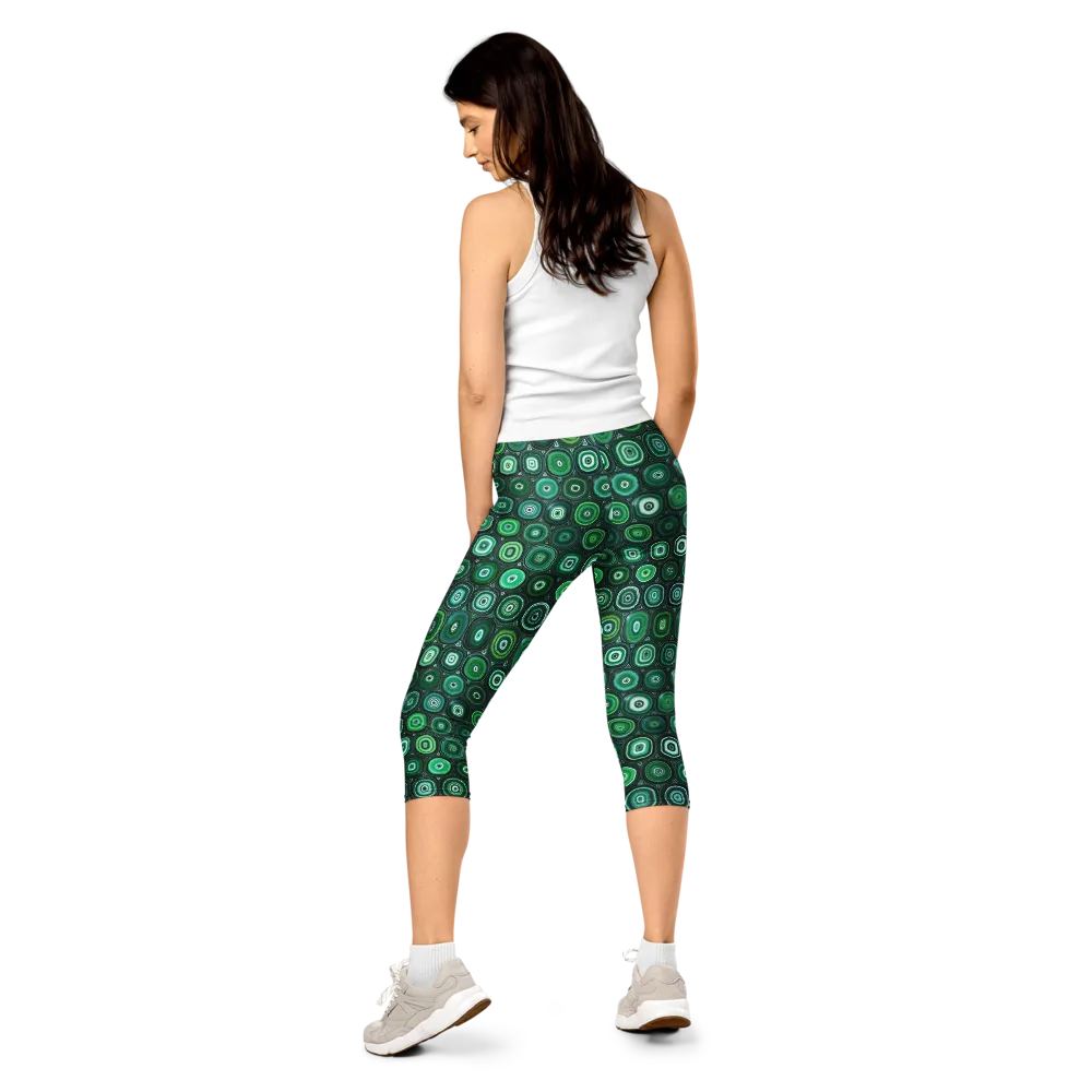 Verdant Orbit on Capri Leggings — Back