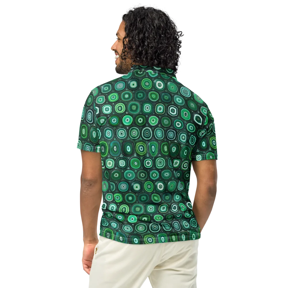 Verdant Orbit on Men's Slim Fit Polo Shirt — Back