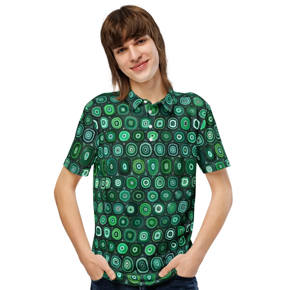 Verdant Orbit on Men's Slim Fit Polo Shirt — Front