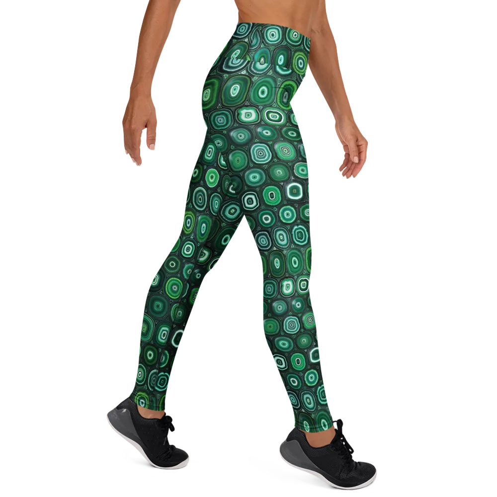 Verdant Orbit on Yoga Leggings — Right