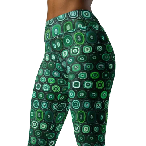 Verdant Orbit on a Yoga Leggings