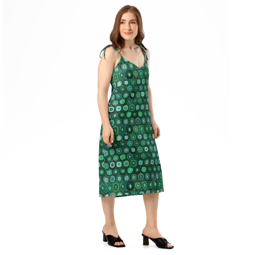 Verdant Orbit on a Slip Dress