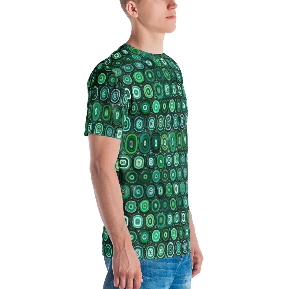 Verdant Orbit on Men's Crew Neck T-Shirt — Right