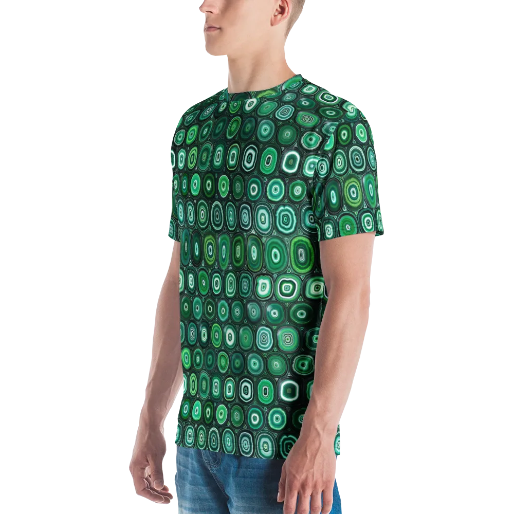 Verdant Orbit on Men's Crew Neck T-Shirt — Left