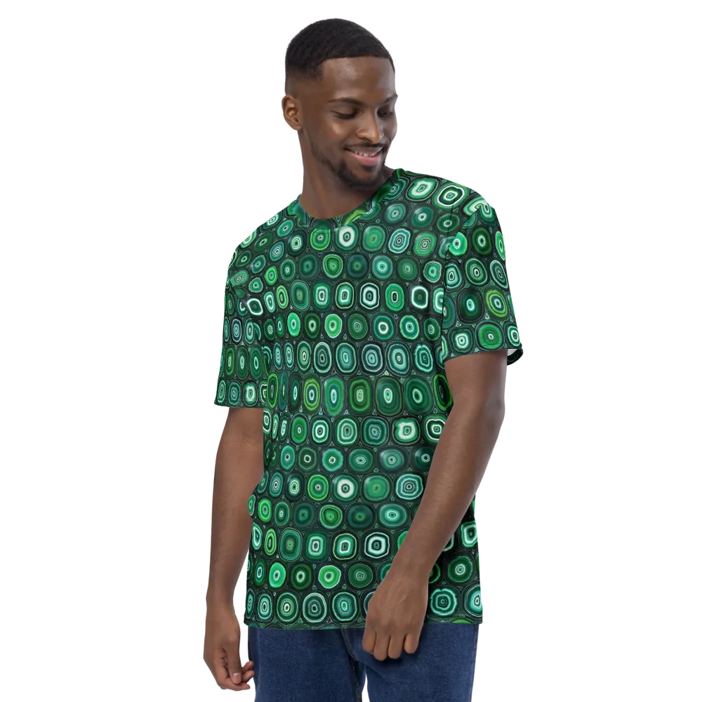 Verdant Orbit on Men's Crew Neck T-Shirt — Left