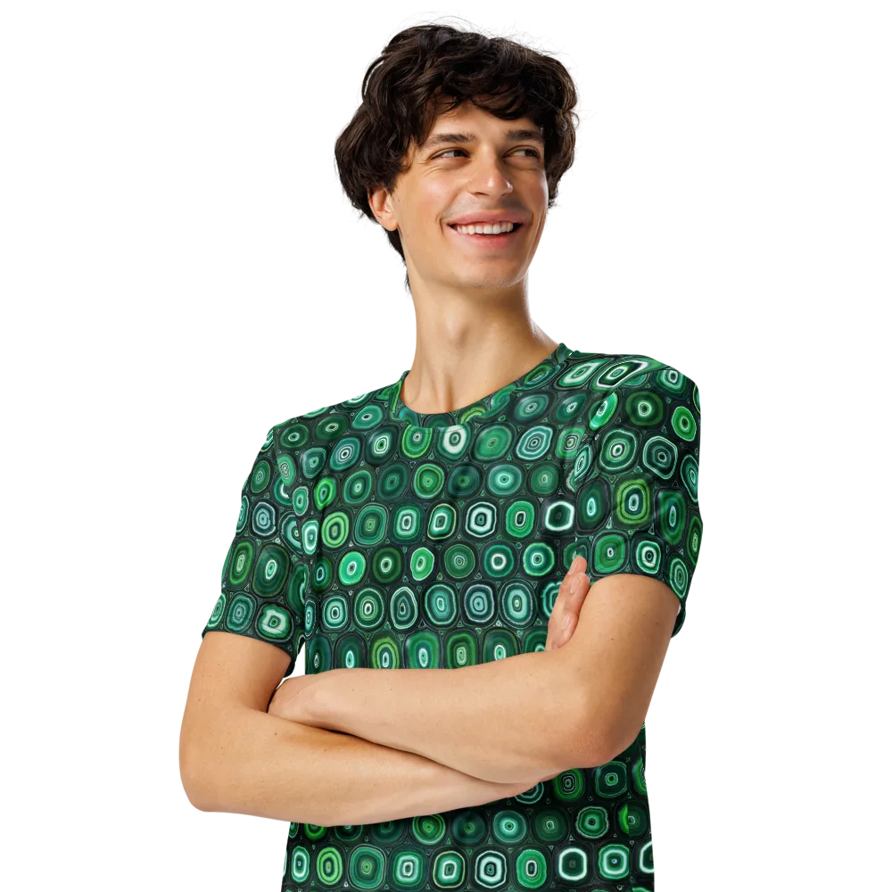 Verdant Orbit on Men's Crew Neck T-Shirt — Left Front