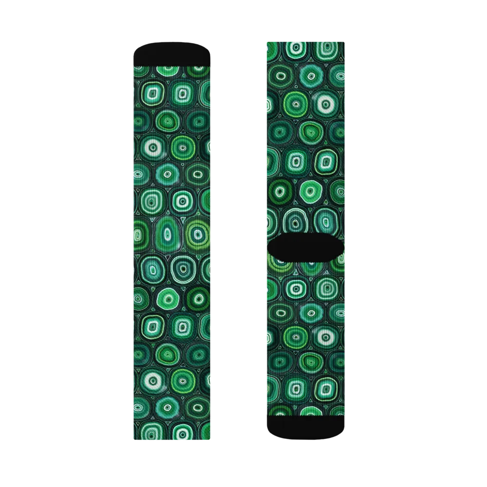 Verdant Orbit on Socks — Left Sock