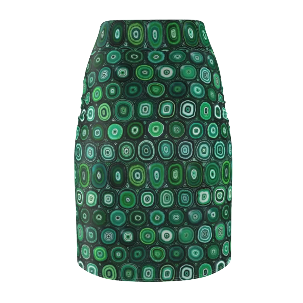 Verdant Orbit on Pencil Skirt — Back