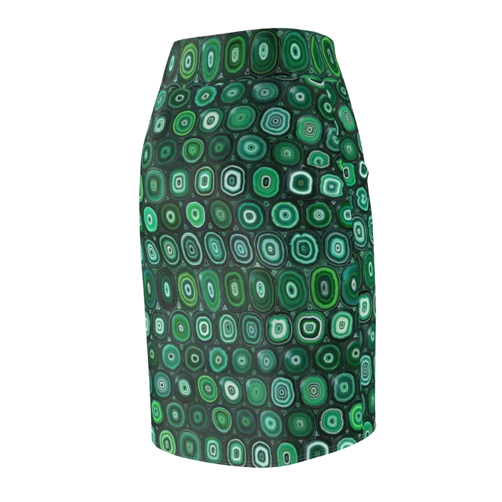 Verdant Orbit on Pencil Skirt — Back Side