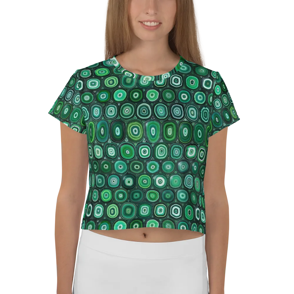 Verdant Orbit on Crop Tee — Front