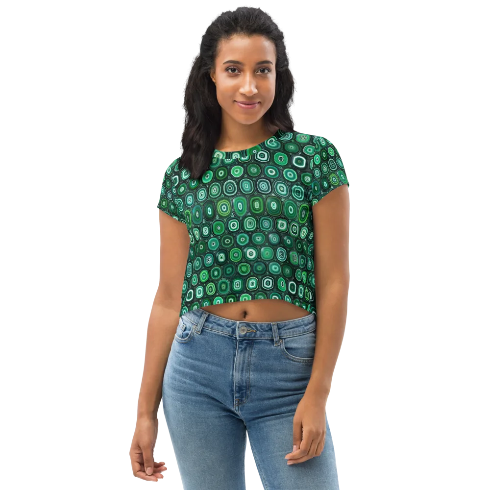 Verdant Orbit on Crop Tee — Front