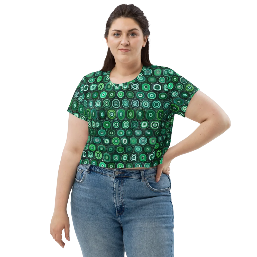 Verdant Orbit on Crop Tee — Front