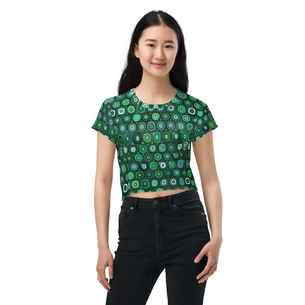 Verdant Orbit on Crop Tee — Front