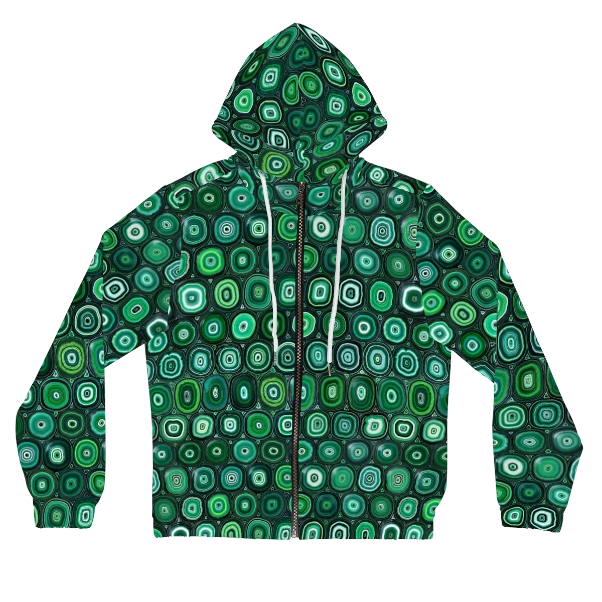 Verdant Orbit on Women's Full-Zip Hoodie — Front