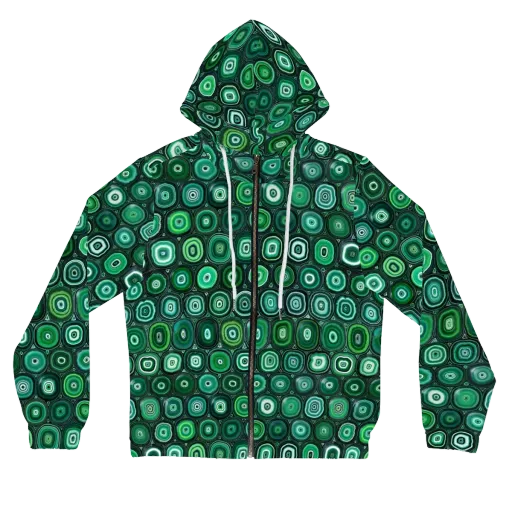 Verdant Orbit on a Women's Full-Zip Hoodie