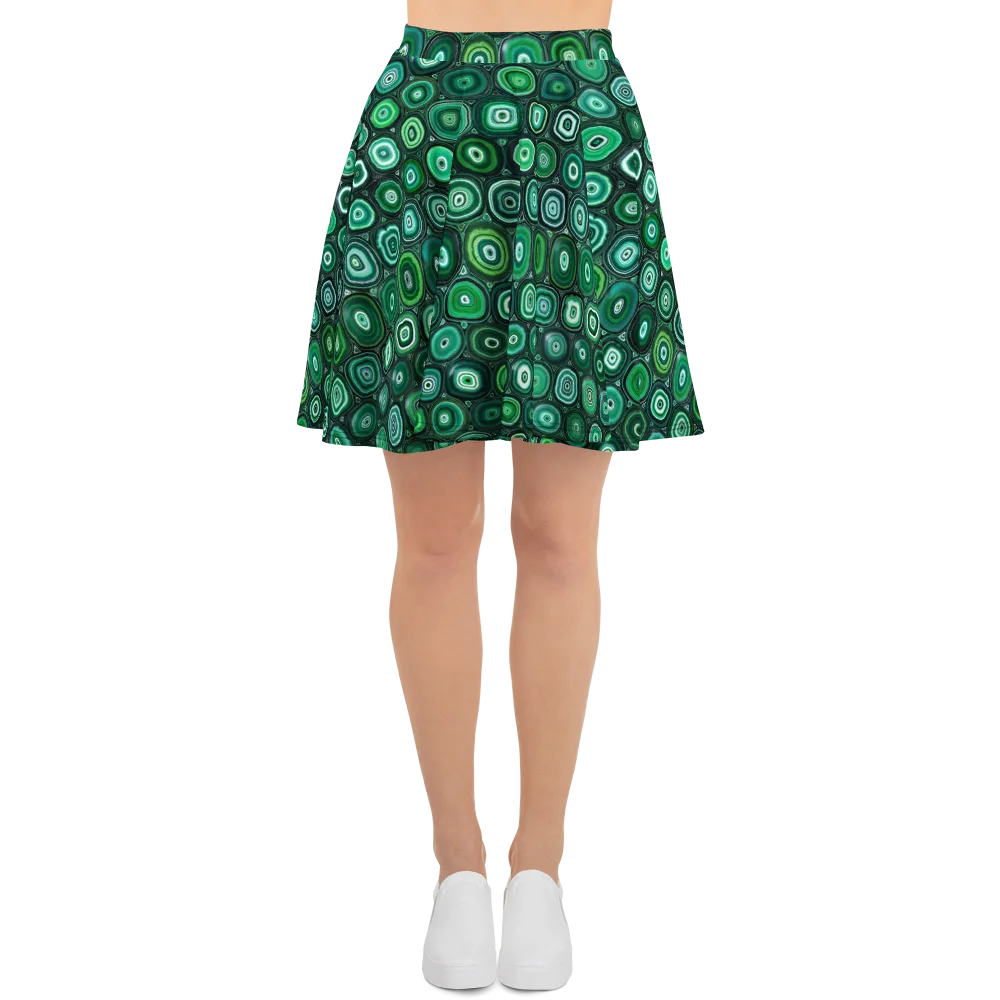 Verdant Orbit on Skater Skirt — Front