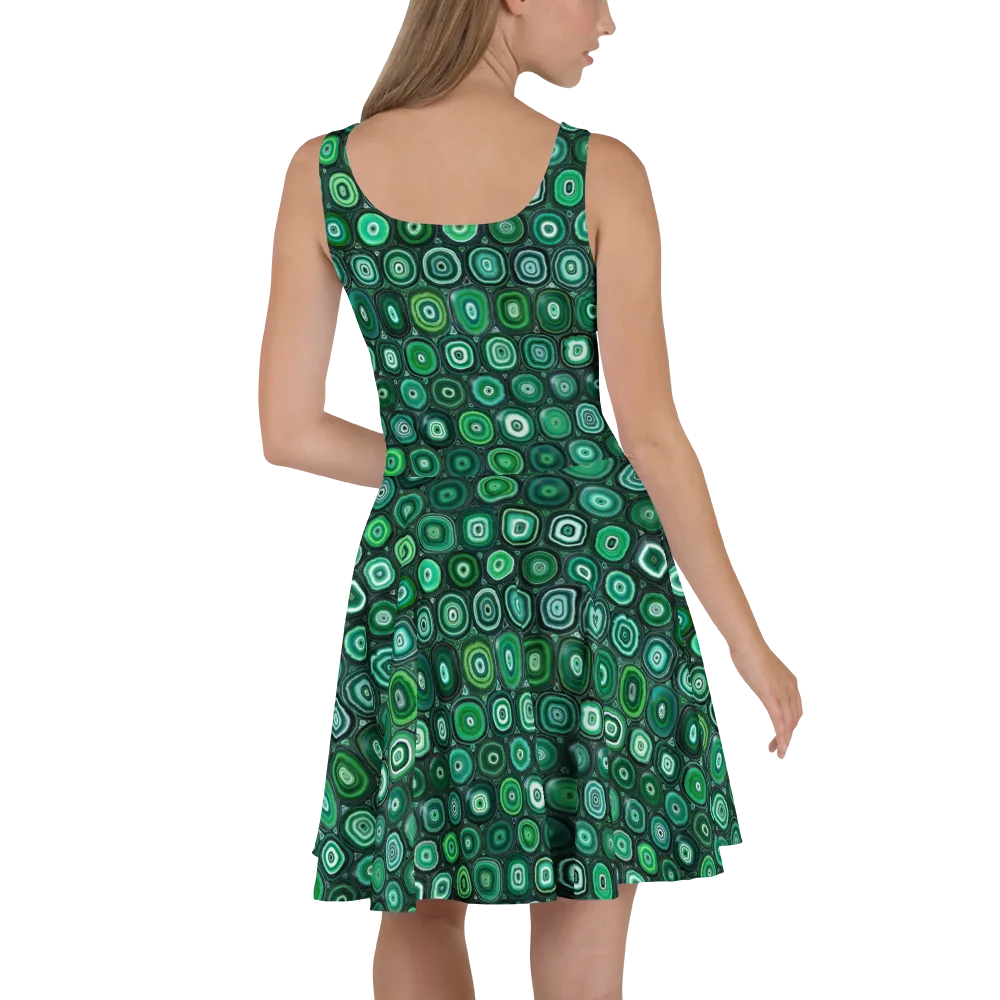 Verdant Orbit on Skater Dress — Back