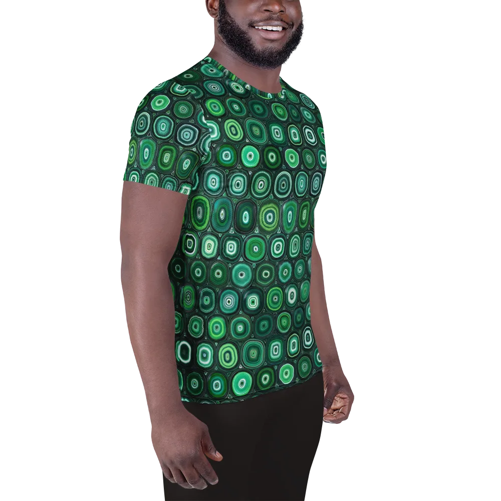 Verdant Orbit on Men's Athletic T-Shirt — Right