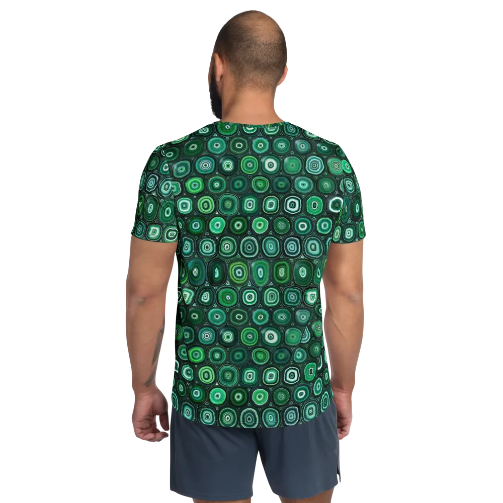 Verdant Orbit on Men's Athletic T-Shirt — Back