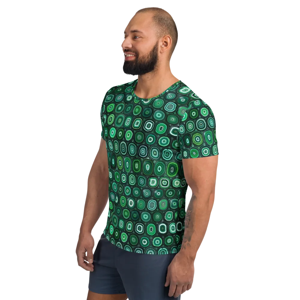 Verdant Orbit on Men's Athletic T-Shirt — Left