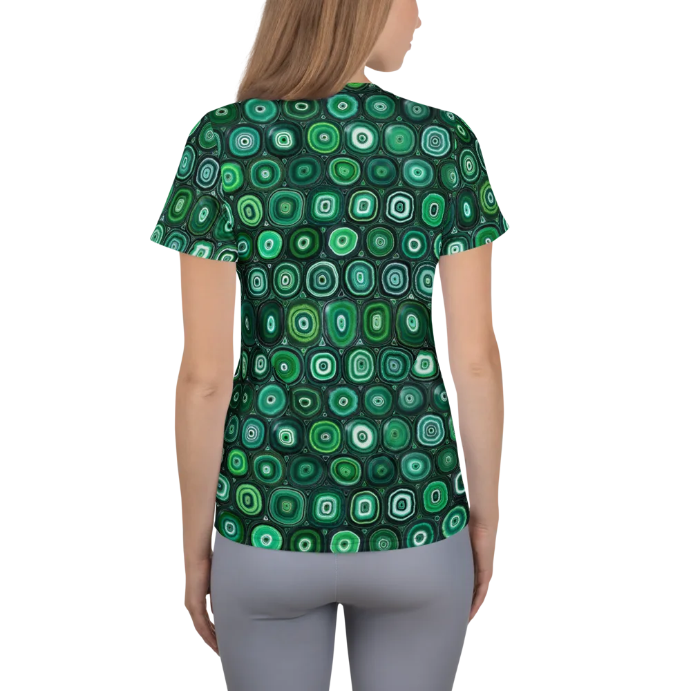 Verdant Orbit on Women's Athletic T-Shirt — Back