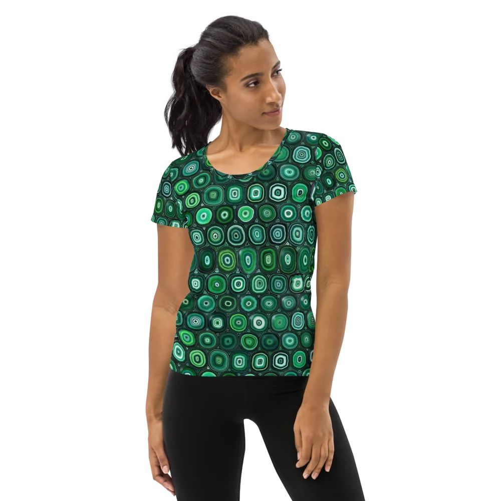 Verdant Orbit on Women's Athletic T-Shirt — Front