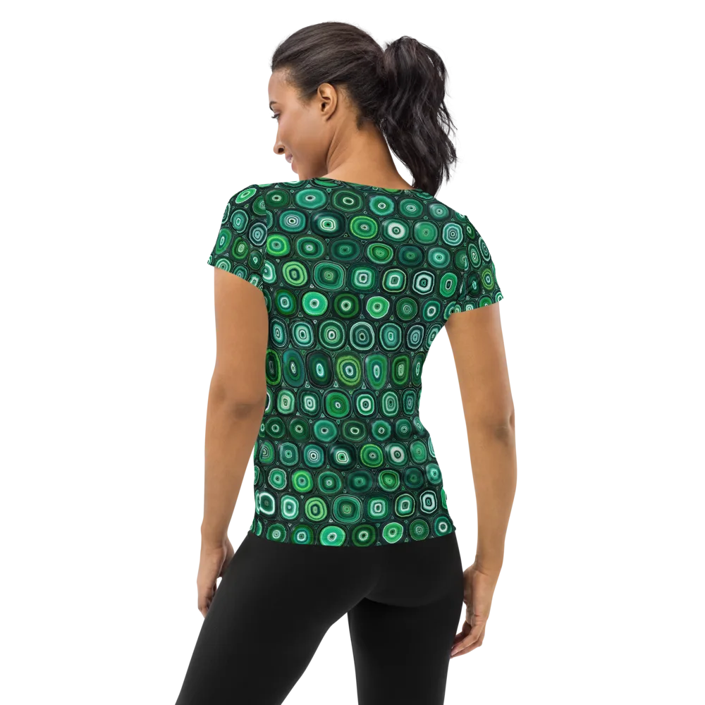 Verdant Orbit on Women's Athletic T-Shirt — Back
