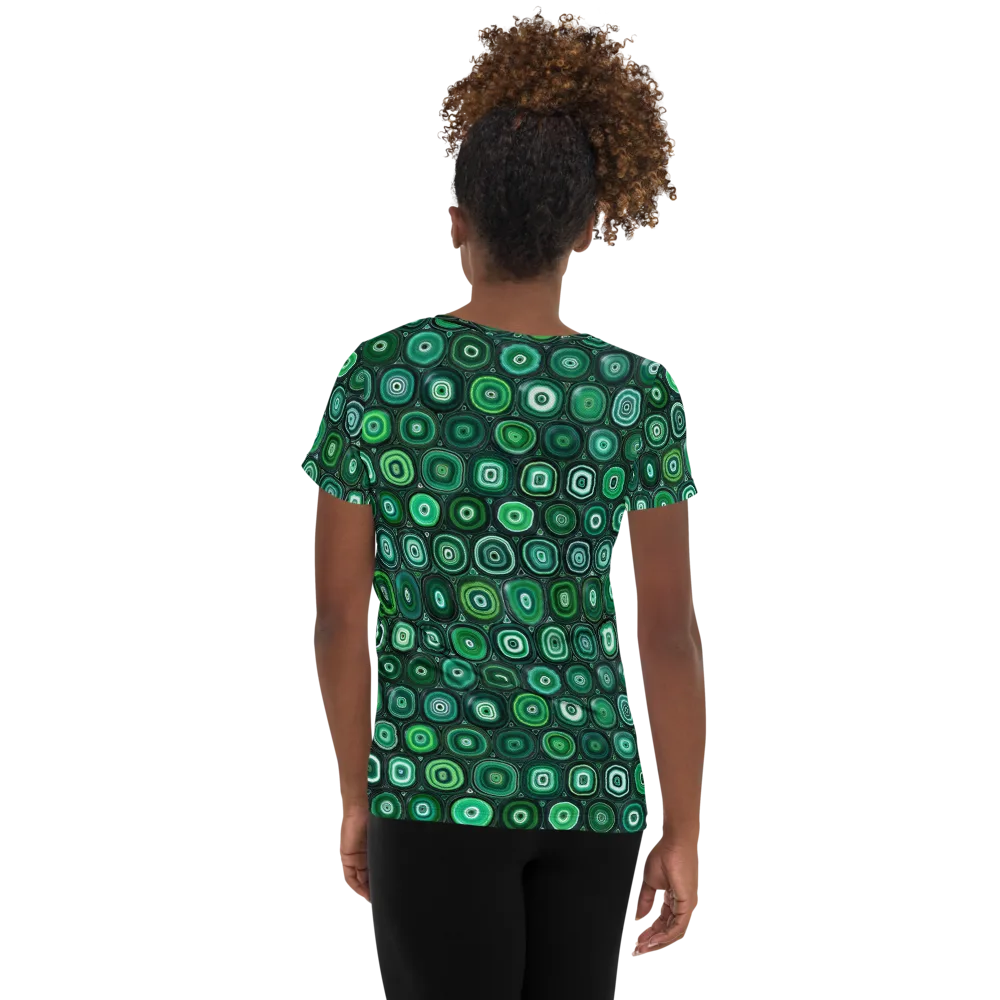 Verdant Orbit on Women's Athletic T-Shirt — Back