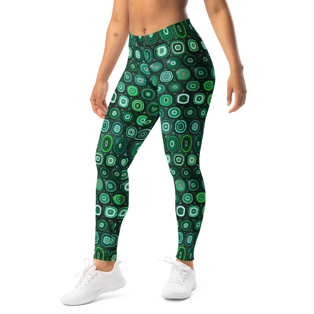 Verdant Orbit on Leggings — Left Front