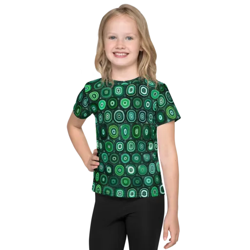 Verdant Orbit on a Kids Crew Neck T-Shirt