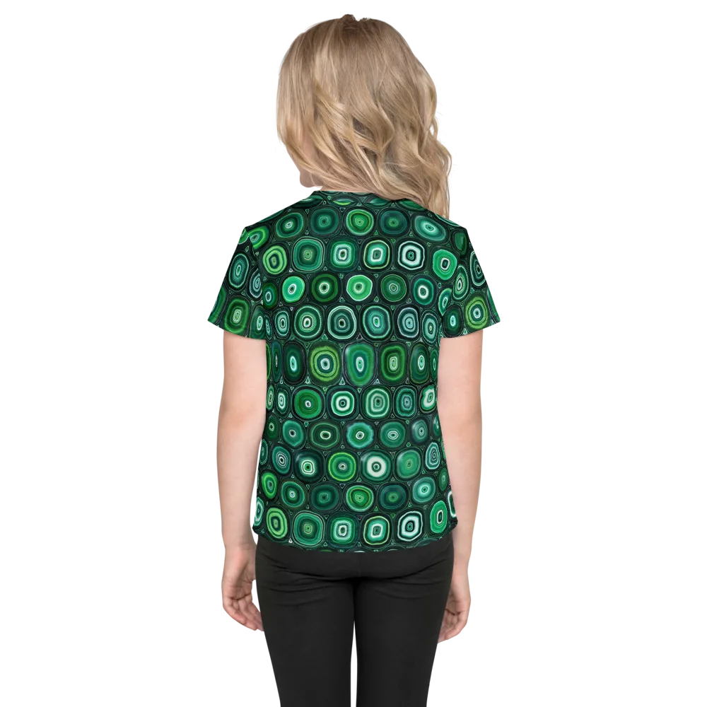 Verdant Orbit on Kids Crew Neck T-Shirt — Back